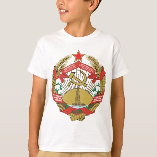 アゼルバイジャンSSRの紋章付き外衣 Tシャツ (正面)