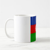 アゼルバカッコいいイジャン国旗 コーヒーマグカップ (左)