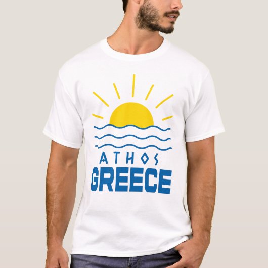 アソス・ギリシャ・サンシャイン・アンド・シーメンズ・ホワイト Tシャツ (正面)