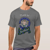アソル・マレー氏族のバッジとタータン Tシャツ (正面)