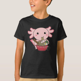 アソロトルラーメン食日本の食かわいい動物 Tシャツ