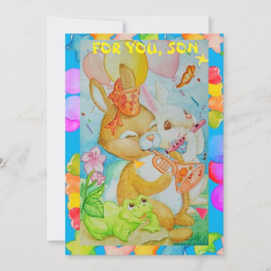 アソンズ誕生日フラットホリデーカード シーズンカード (正面)