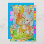 アソンズ誕生日フラットホリデーカード シーズンカード (正面/裏面)