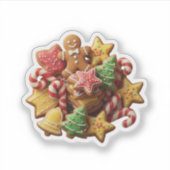 アソートクリスマスクッキーミックス ホリデーお菓子 シール (正面)