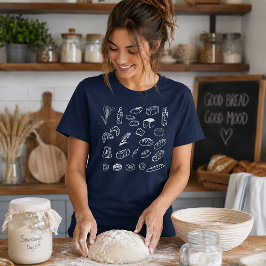アソートベーカリークラフトブレッドTシャツ ラインアート トライブレンドTシャツ