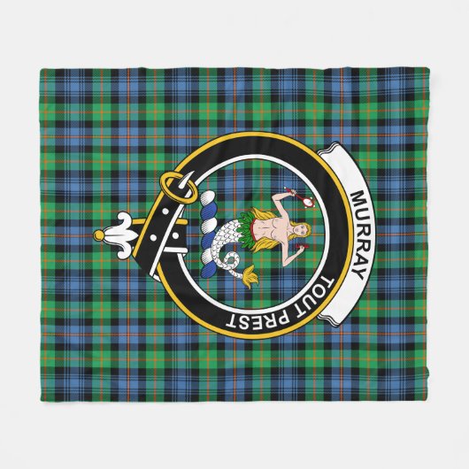 アソール古代タータンチェックプレイドのクラン壁画 フリースブランケット (正面(横))