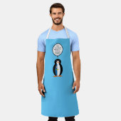 アゾア語を話すペンギンさんの特別な名前入りぬいぐるみ エプロン (着用した状態)