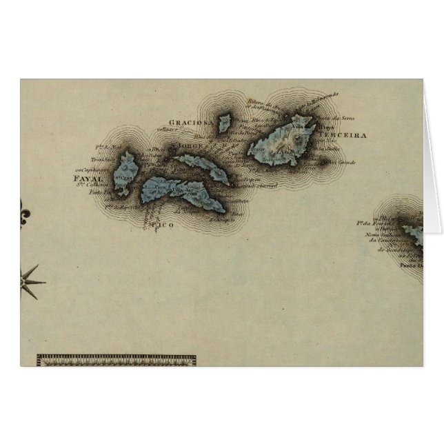 アゾア諸島アトラス地図 (正面横)