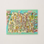 アゾカラフルナ図解入りの、写真付きのの地図 ジグソーパズル (横)