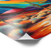 アゾカラフルナ抽象芸術プリント フォトプリント            (角)