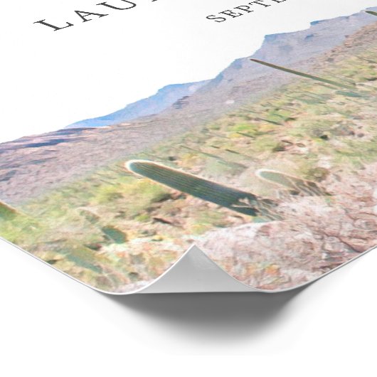 アゾパーソナライズされたナ砂漠結婚の歓迎 ポスター (角)