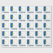 アゾラン国旗とアゾレス諸島 ラッピングペーパー (フラット)