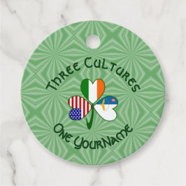 アゾレア系アイリッシュアメリカンシャムロック国旗 フェイバータグ