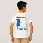 アゾレスとアゾーレン旗にあなたの名前 Tシャツ (裏面フル)