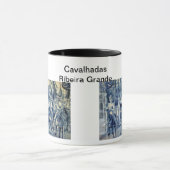 アゾレスのポルトガル人のAzulejoのマグ マグカップ (中央)