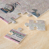 アゾレスの古い地図-調査を航海するヴィンテージ ジグソーパズル (側面)