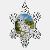 アゾレスの島のチャペル スノーフレークピューターオーナメント (右)