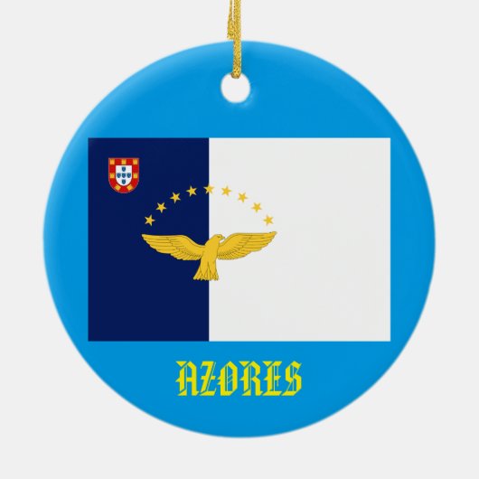 アゾレスの旗のクリスマスのオーナメント セラミックオーナメント (裏面)