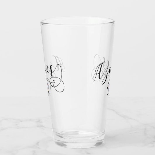 アゾレスの旗のハート、Azoreanポルトガル タンブラーグラス (右)