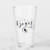 アゾレスの旗のハート、Azoreanポルトガル タンブラーグラス (正面)