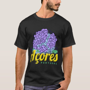 アゾレスアジサイ花アイランドポルトガルヴィンテージソ Tシャツ