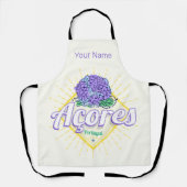 アゾレスアジランゲアフラワーアイランドポルトガルヴィンテージ エプロン (正面)