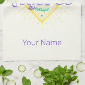 アゾレスアジランゲアフラワーアイランドポルトガルヴィンテージ キッチンタオル (折り畳み)