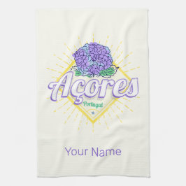 アゾレスアジランゲアフラワーアイランドポルトガルヴィンテージ キッチンタオル