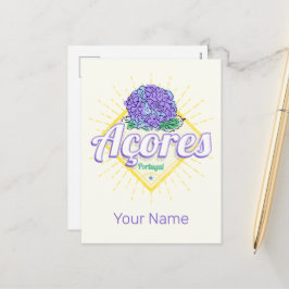 アゾレスアジランゲアフラワーアイランドポルトガルヴィンテージ シーズンポストカード