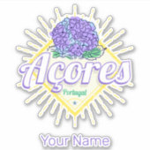 アゾレスアジランゲアフラワーアイランドポルトガルヴィンテージ シール (正面)