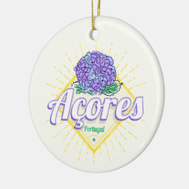 アゾレスアジランゲアフラワーアイランドポルトガルヴィンテージ セラミックオーナメント