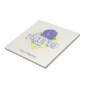 アゾレスアジランゲアフラワーアイランドポルトガルヴィンテージ タイル (側面)