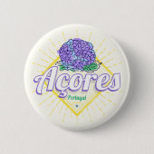アゾレスアジランゲアフラワーアイランドポルトガルヴィンテージ 缶バッジ (正面)