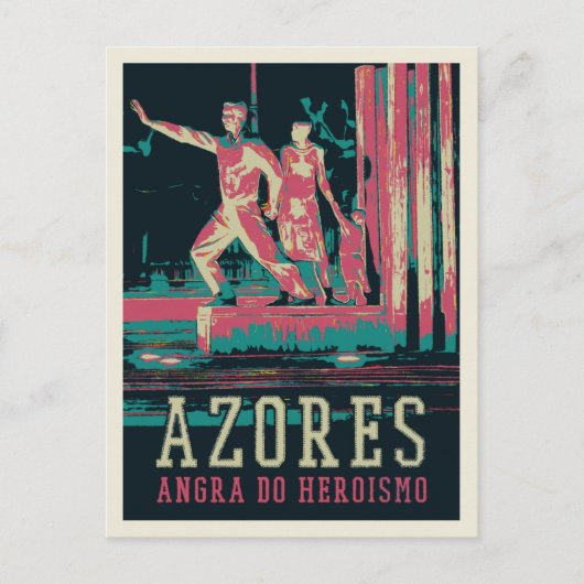 アゾレスアングラドヘロイズモイラストレーションポルトガル ポストカード (正面)