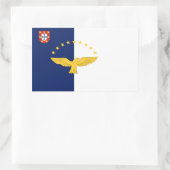 アゾレスカスタムズ国旗のシール 長方形シール (バッグ)