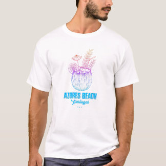 アゾレスビーチ土産 – ポルトガルリマインダー Tシャツ