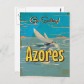 アゾレスヴィンテージ旅行ポスター ポストカード (正面/裏面)