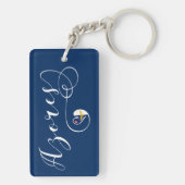 アゾレス国旗のハート、ポルトガル、アゾラン キーホルダー (裏面)