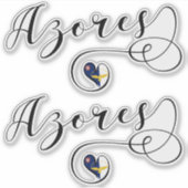 アゾレス国旗のハート、ポルトガル、アゾラン シール (正面)