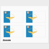 アゾレス国旗 長方形シール (シート)