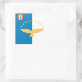 アゾレス国旗 長方形シール (バッグ)