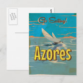 アゾレス島のビンテージ旅行ポスター ポストカード (正面/裏面)