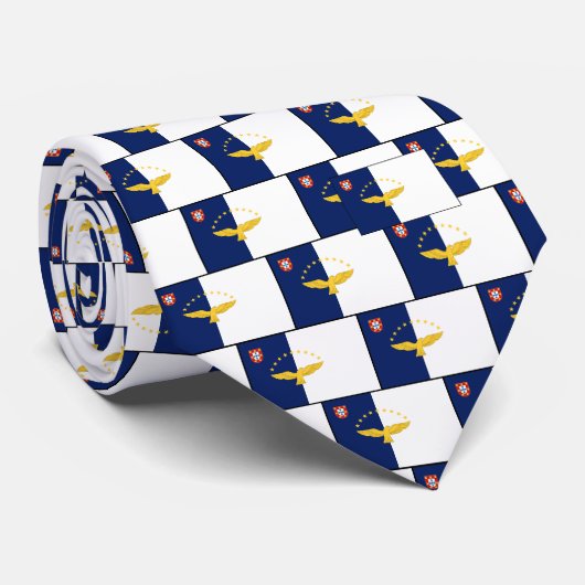 アゾレス州旗メンズタイ ネクタイ (ロール)