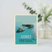 アゾレス火山島イラストレーション ポストカード (スタンド正面)