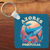 アゾレス諸島で見るブルーホエールウォッチング キーホルダー (正面)