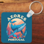 アゾレス諸島で見るブルーホエールウォッチング キーホルダー (裏面)