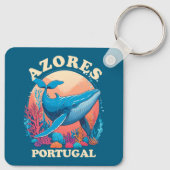 アゾレス諸島で見るブルーホエールウォッチング キーホルダー (裏面)