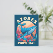 アゾレス諸島で見るブルーホエールウォッチング ポストカード (スタンド正面)