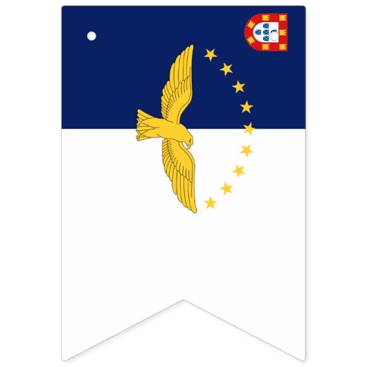 アゾレス諸島の旗を掲げた旗 バンティングフラッグ (第3の旗)