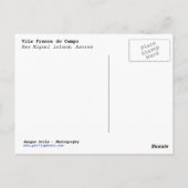 アゾレス諸島はがき ポストカード (裏面)